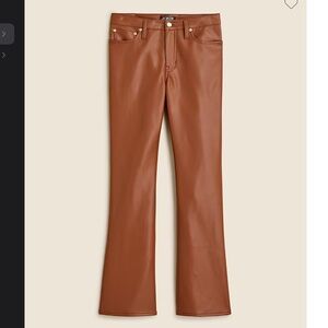 J Crew High Rise bootcut faux leather pants, size 30